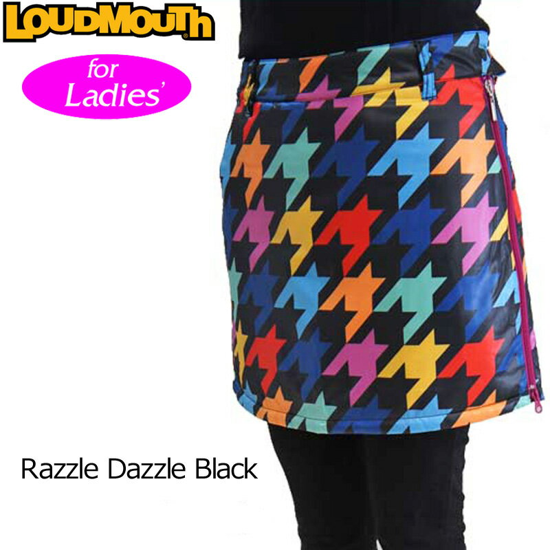 【均一SALE】【メール便発送】レディース ラウドマウス 巻きスコート/スカート(Razzle Dazzle Black ラズルダズル ブラック) 726713(009) 秋冬【防寒】【日本規格】 VCBQ レディス 女性用 ゴルフウェア ボトムス 派手