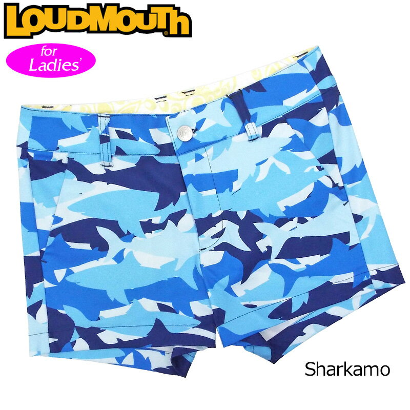 【均一SALE】【メール便発送】レディース ラウドマウス ホットパンツ/ミニパンツ (Sharkamo シャーカモ) 769364(199) 春夏【日本規格】【新品】 19SS Loudmouth ゴルフウェア ショートパンツ ボトムス 派手な