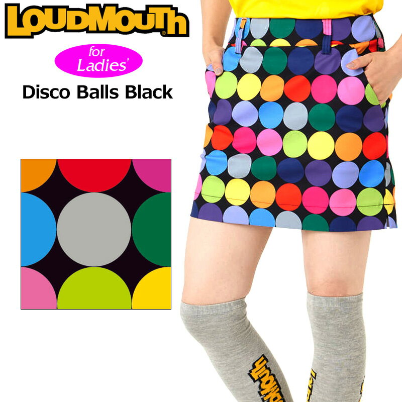 ラウドマウス レディース ストレッチ スカート Disco Balls Black ディスコボールズブラック 772351(333) 【メール便発送】【日本規格】【新品】RCBR Loudmouth スコート OCT3