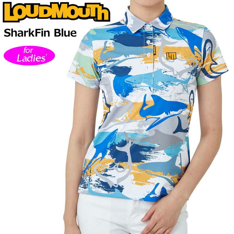 ラウドマウス レディース 半袖 ポロシャツ SharkFin Blue シャークフィンブルー 762654 (320) 【メール便発送】【日本規格】【新品】RAAR Loudmouth トップス 派手 APR3