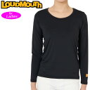 ラウドマウス レディース ドライ クール ラウンドネック 長袖 インナーシャツ 763951(998) Black ブラック 【メール便発送】【日本規格】【新品】3SS2 ゴルフウェア Loudmouth アンダー 無地 MAY2 その1