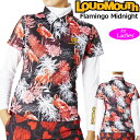 ラウドマウス レディース 半袖ポロシャツ+インナーシャツ 吸汗速乾 UVカット Flamingo Midnight フラミンゴミッドナイト 770550(267) レイヤード 日本規格 メール便発送【新品】PCBR Loudmouth トップス 派手