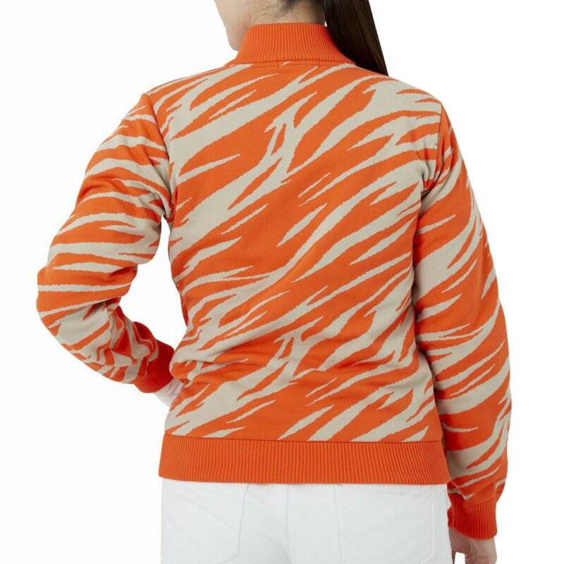 ラウドマウス レディース ニット ブルゾン 蓄熱 防寒 オレンジ 771752(987) 日本規格【新品】QCBR Loudmouth セーター ジャケット アウター ゴルフウェア