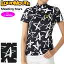 ラウドマウス レディース UVカット モックネック 半袖 シャツ Shooting Stars シューティング スター 772651(119) 【メール便発送】...