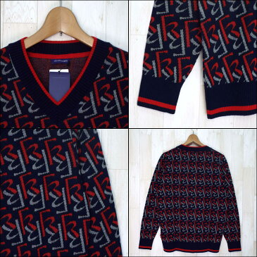 カッパゴルフ ファッションデザイナー岩谷俊和氏コラボモデル Vネック セーター メンズ 保温 KC852SW22 ”Kappa G” Kappa Golf 【新品】 8WF1 ゴルフウェア 秋冬 トップス アウター ニット 長そで %off