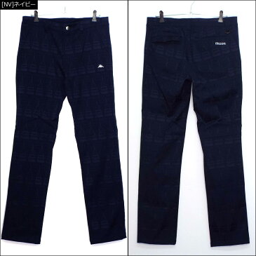 【SALE特価】カッパゴルフ ストレッチ ロングパンツ メンズ 総柄 ジャカード織 KG852PA42 Kappa Golf 秋冬【新品】8WF1 長ズボン男性ゴルフウェアボトムス長ズボン