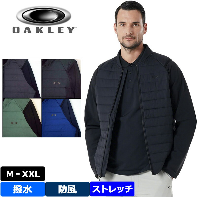 オークリー エンジニアード ライト インサレーテッド メンズ フルジップジャケット 412574 【新品】18FW Oakley GOLF ENGINEERED LIGHT INSULATED JACKET 長袖 長そで ゴルフウェア ブルゾン 男性用 紳士用 アウター 無地 %off