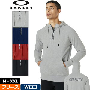 オークリー メンズ ハーフジップ フリース パーカー 472418 【新品】8WF1 Oakley STREET LOGO HALF ZIP FLEECE 長袖 長そで メンズウェア 男性用 紳士用 アウター 無地 メンズファッション カジュアル %off