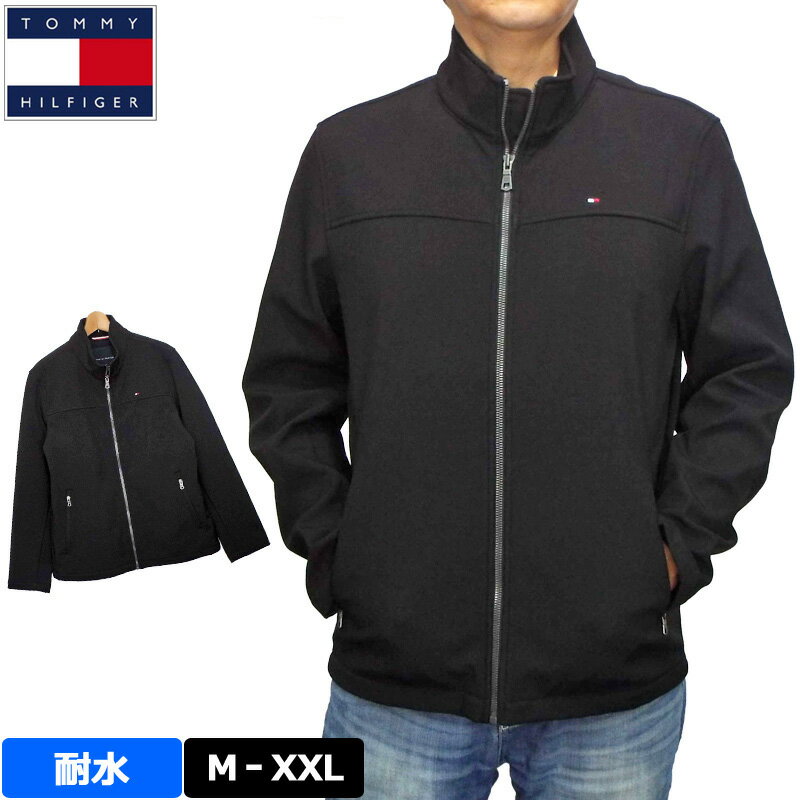 TOMMY HILFIGER トミーヒルフィガー メンズ フルジップ クラシック ソフトシェルジャケット 155AP287 [BLK]ブラック 【新品】 長袖 長そで ゴルフウェア ブルゾン アウター トップス cst