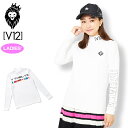 V12 ゴルフ ヴィ・トゥエルヴ レディース WORLD MOCK 長袖 モックネックシャツ V121920-CT02 02/White 【新品】ZCBQ レデ...