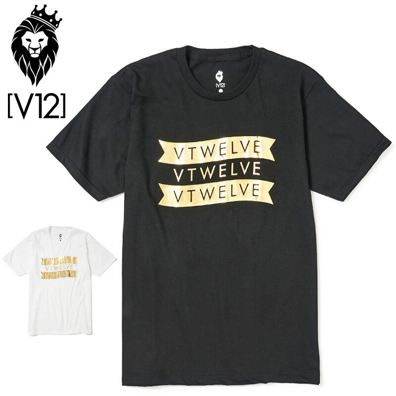 V12 ゴルフ メンズ 半袖 Tシャツ GOLD FLAG V122011-TS05 ヴィ・トゥエルヴ 0SS2 半そで トップス おしゃれ ブランド V12 GOLF ゴールド