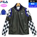 フィラゴルフ レディース フェイクレザー ベスト ＋ チェック柄 フルジップ ジャケット セット 790207 FILA Golf 春秋冬【新品】0WF2 ゴルフウェア トップス フィラ ゴルフ その1