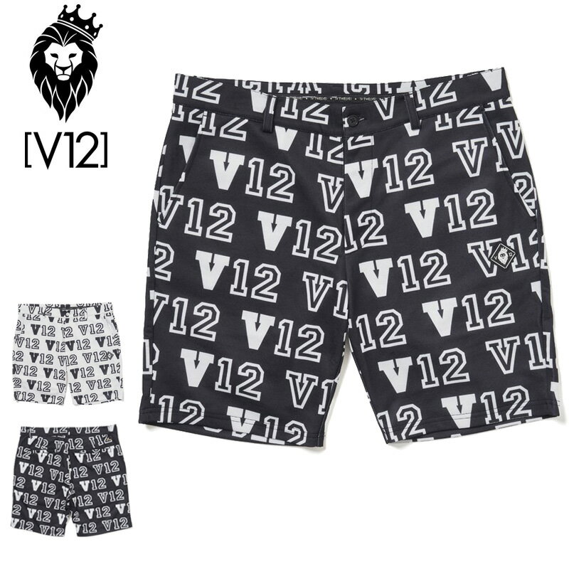 V12 ゴルフ メンズ ショートパンツ LIVERY SHORTS V122110-PN05 ヴィ・トゥエルヴ 【新品】21SS ゴルフウェア ボトムス LOGO ロゴ GOLFのサムネイル