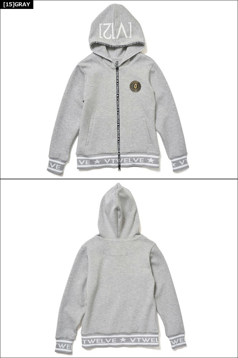 V12 ゴルフ ヴィ・トゥエルヴ レディース フルジップ 長袖 パーカー LOGO ZIP HOODIE V122110-SW04 【新品】1SS2 ゴルフウェア トップス アウター V12 GOLF ロゴ