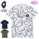 V12 ゴルフ レディース 半袖 ポロシャツ O/L CAMO POLO V122210-CT08 ヴィ・トゥエルヴ 【新品】2SS2 ゴルフウェア 半そで おしゃれ トップス カモ V12GOLF APR1