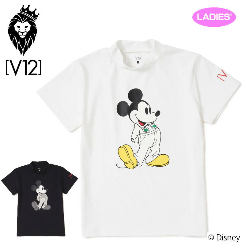 V12 ゴルフ レディース モックネック 半袖 シャツ MICKEY MOCK V122215-CT38 ヴィ・トゥエルヴ 【新品...