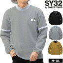 SY32 GOLF メンズ ニット風 モックネック 長袖シャツ QUARTER FACE LONG SLEEVE SHIRTS SYG-22A29 ゴルフ【新品】2WF2 エスワイサーティートゥ ゴルフウェア メンズウェア OCT3