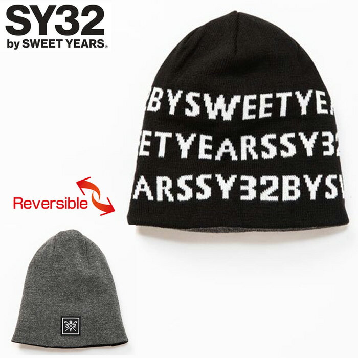 SY32 GOLF メンズ ニットキャップ SYG-22A66G SYG REVERSIBLE LOGO KNIT CAP 【メール便発送】 ゴルフ..