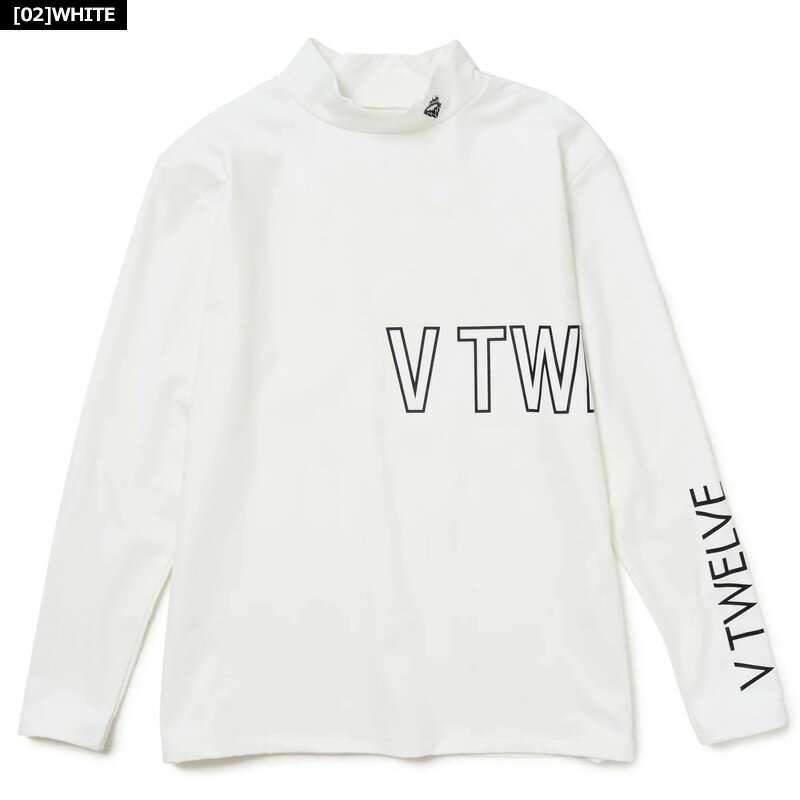 V12 ゴルフ メンズ モックネック長袖シャツ 裏起毛 保温 O/L LOGO L/S MOCK V122220-CT07 ヴィ・トゥエルヴ 【新品】RCBR 長袖シャツ ハイネック モックシャツ ゴルフウェア V12 GOLF
