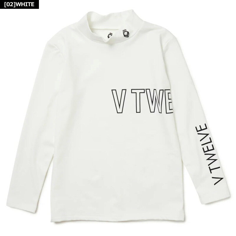 V12 ゴルフ レディース モックネック長袖シャツ 裏起毛 保温 O/L LOGO L/S MOCK V122220-CT07 ヴィ・トゥエルヴ 【新品】RCBR 長袖シャツ ハイネック モックシャツ ゴルフウェア レディス V12GOLF