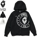 V12 ゴルフ メンズ フルジップ 長袖 パーカー CIRCLE LION PARKA V122220-SW02 ヴィ・トゥエルヴ 2WF2 ゴルフウェア V12GOLF