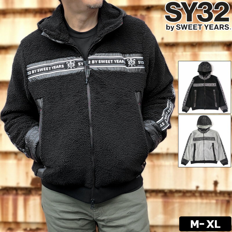 SY32 GOLF メンズ フルジップ 長袖 ブルゾン SOFT BOA WIND STOP ZIP UP PARKER JK SYG-22A47 シープボ..