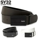 SY32 GOLF メンズ エンボスバックル レザーベルト SYG-23S114 SYG PLATED BELT【新品】SAAR 男女兼用 エスワイサーティート...