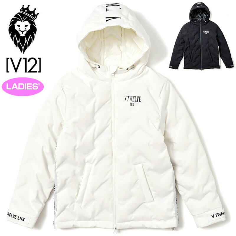 V12 ゴルフ レディース 長袖 ダウン ジャケット LX SIDE TAPE DOWN JKT フルジップ VLX2220-JK03 ヴィ・トゥエルヴ 【新品】2WF2 ゴルフウェア ブルゾン トップス GOLF DEC1