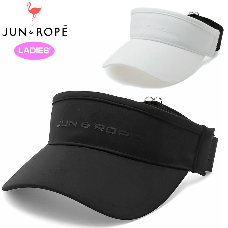 JUN＆ROPE レディース バイザー ERU13040 オリジナルロゴ ゴムバンド 【新品】3SS2 ゴルフウェア 帽子 サンバイザー VISOR ジュン アンド ロペ ジュンロペ JUN1