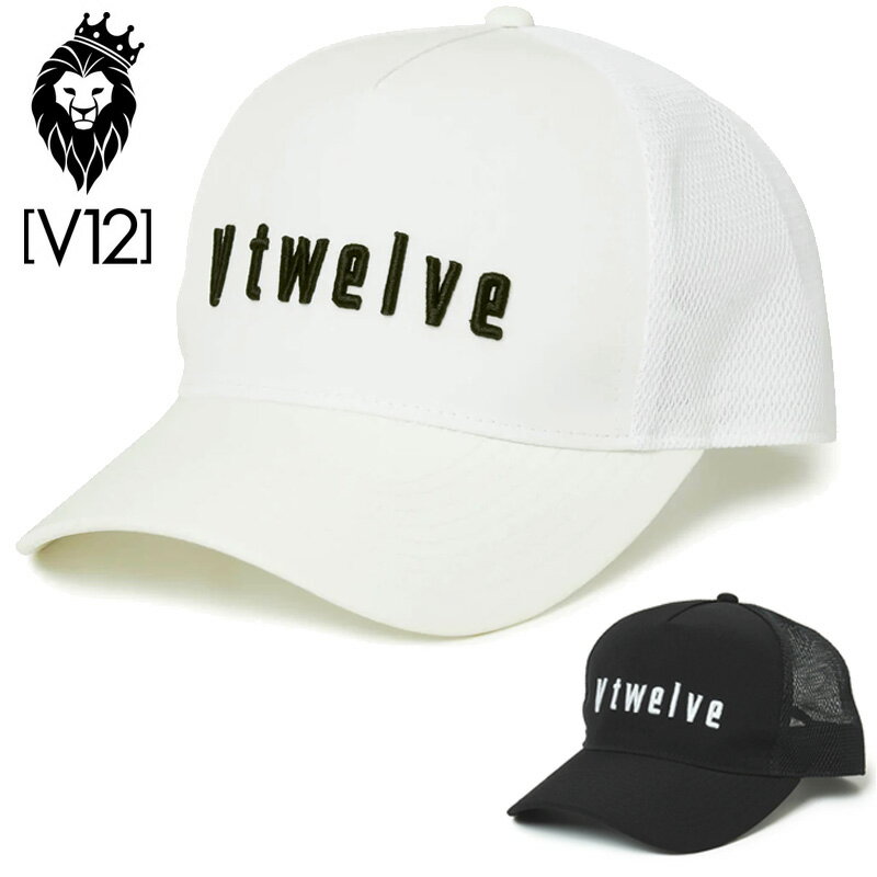 V12 ゴルフ メッシュ キャップ FONT CAP V122310-CP11 ヴィ・トゥエルヴ 【新品】3SS2 ゴルフウェア V12GOLF 帽子 キャップ メッシュ MAY3