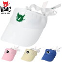 WAAC ワック レディース リボン サンバイザー 072232834 【新品】SAAR ニューエラ ワッペン 可愛い おしゃれ フリフリ 帽子 サンバイザー ...