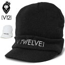 V12 ゴルフ つば付き ニットキャップ WIN KNIT CAP V122320-CP11 ヴィ・トゥエルヴ 防寒 保温 【新品】3WF2 ゴルフウェア 帽子 V12 GOLF OCT3