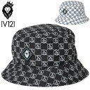 V12 ゴルフ 2024 バケットハット MONOGRAM BUCKET V122410-CP10 ヴィ・トゥエルヴ 【新品】24SS モノグラム メッシュ 通気 ゴルフウェア 帽子 ハット V12 GOLF MAR2