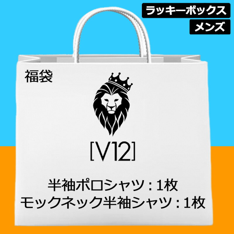 【超お買い得の2枚セット】V12 ゴルフ メンズ 福袋 半袖シャツ 2枚セット ポロシャツ 1枚 モックネックシャツ 1枚 【新品】 ヴィ・トゥエルヴ ラッキーボックス ゴルフウェア 半そで おしゃれ …