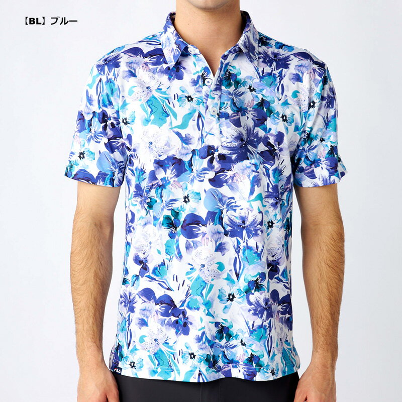 フィラゴルフ 2025 メンズ フラワープリント 半袖 ポロシャツ 遮熱 接触冷感 UVカット 吸汗速乾 745609 【メール便発送】【新品】25SS FILA Golf ゴルフウェア メンズウェア