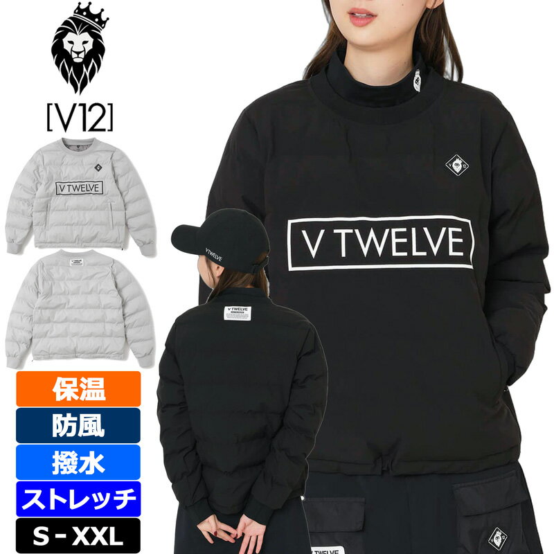 V12 ゴルフ 2025 レディース 長袖ジャケット 中綿スニードジャック 保温 防風 撥水 ストレッチ ボックスロゴ PAD SNEAD V122520-JK09 ヴィ・トゥエルヴ 【新品】25FW ブルゾン ゴルフウェア V12 GOLF レディス NOV2