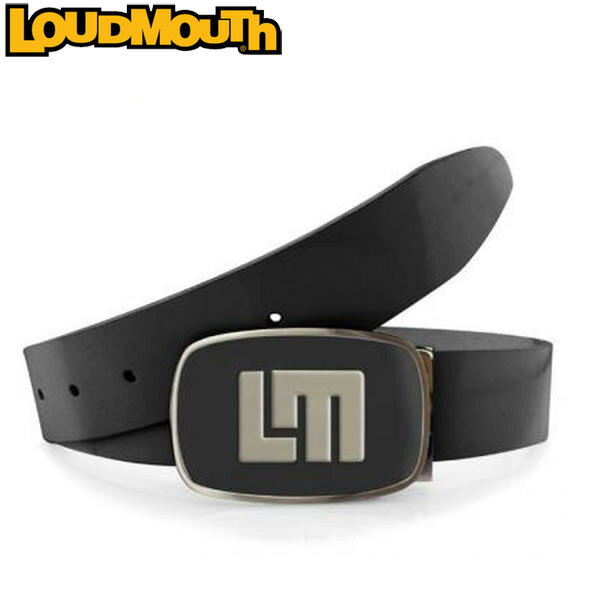 【大きいサイズ】Loudmouth Polished Belt Long Size ”Black”(ラウドマウス メンズ ポリッシュベルト ロングサイズ) ブラック 30〜46インチ対応【新品】Loudmouthゴルフウェアビッグ【BIG】メンズ