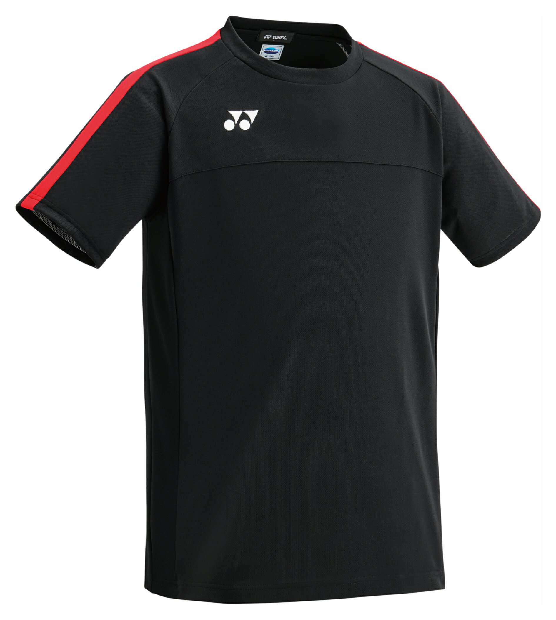 YONEX ヨネックス ジュニアゲームシャツ プロスタイル 半袖シャツ Tシャツ FW1007J 187 ブラック/レッ..