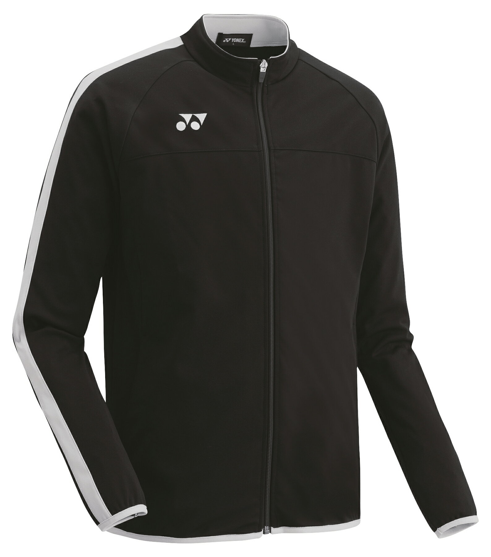 YONEX ヨネックス トレーニングトップ 長袖ジャケット FW5007 076 ブラック/シルバー サッカー ウェア 男女共用 ユニ メンズ スポーツ テニス