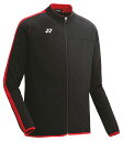 YONEX ヨネックス トレーニングトップ 長袖ジャケット FW5007 187 ブラック/レッド サッカー ウェア 男女共用 ユニ メンズ スポーツ テニス