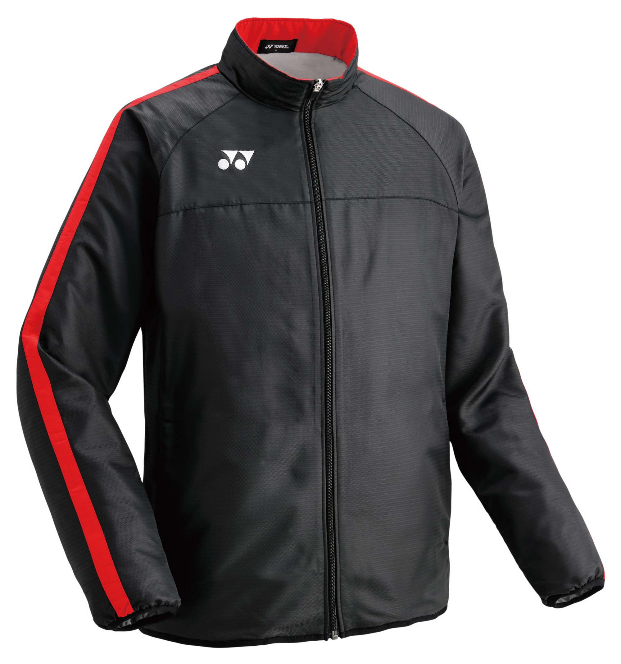 YONEX ヨネックス 裏地付ウォーマージャケット 長袖 FW7001 187 ブラック/レッド サッカー ウェア 男女共用 ユニ メンズ スポーツ テニス