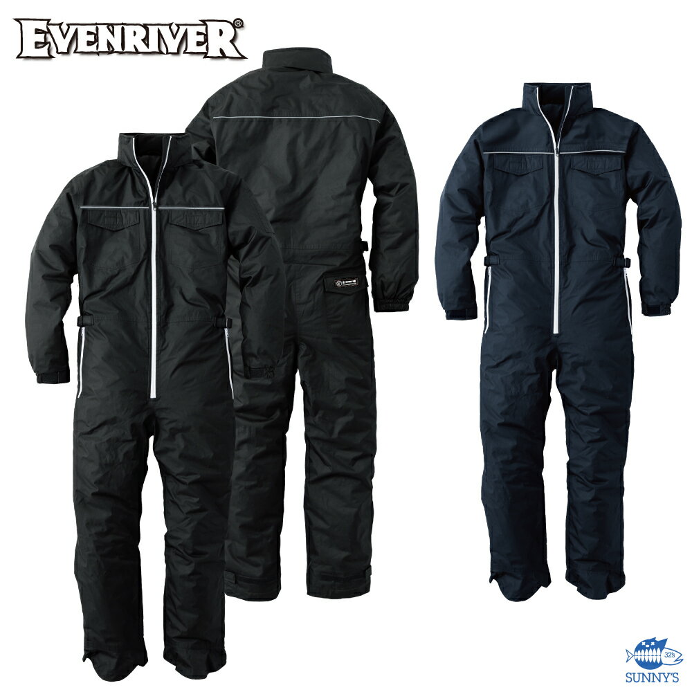 【宅急便送料450円!!】イーブンリバー EVENRIVER【M20】M-LL ウィンターシェルワンピース つなぎ 続服 オーバーオール 防水 防寒 中綿 PVCコーティング アウター 作業服 作業着 仕事着 ポリエステル100% メンズ レディース 激安【正規品】