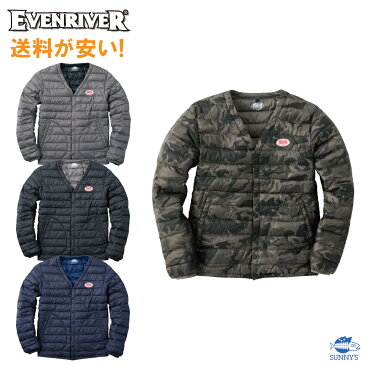 【宅急便送料450円!!】イーブンリバー EVENRIVER【R107】M~LL ライトファイバーダウンジャケット 中綿 防寒服 防寒着 上着 ダウン アウター インナー 作業服 作業着 仕事着 メンズ レディース 激安【正規品】