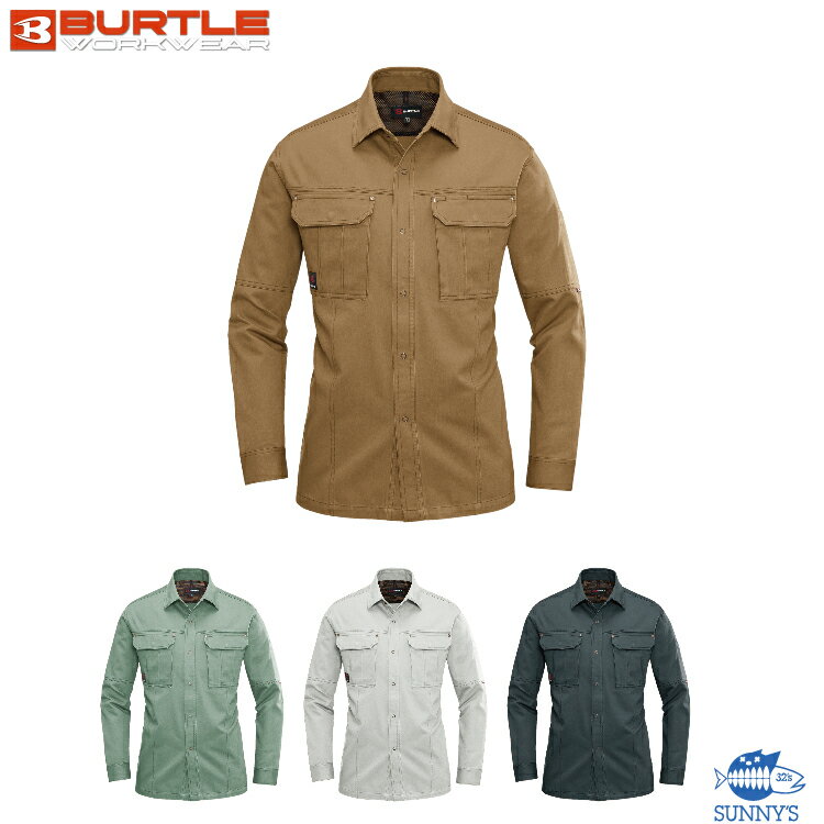 乐天商城 - BURTLE(バートル) 8035 長袖シャツ M-5L 秋冬 綿100％ 作業着 作業服