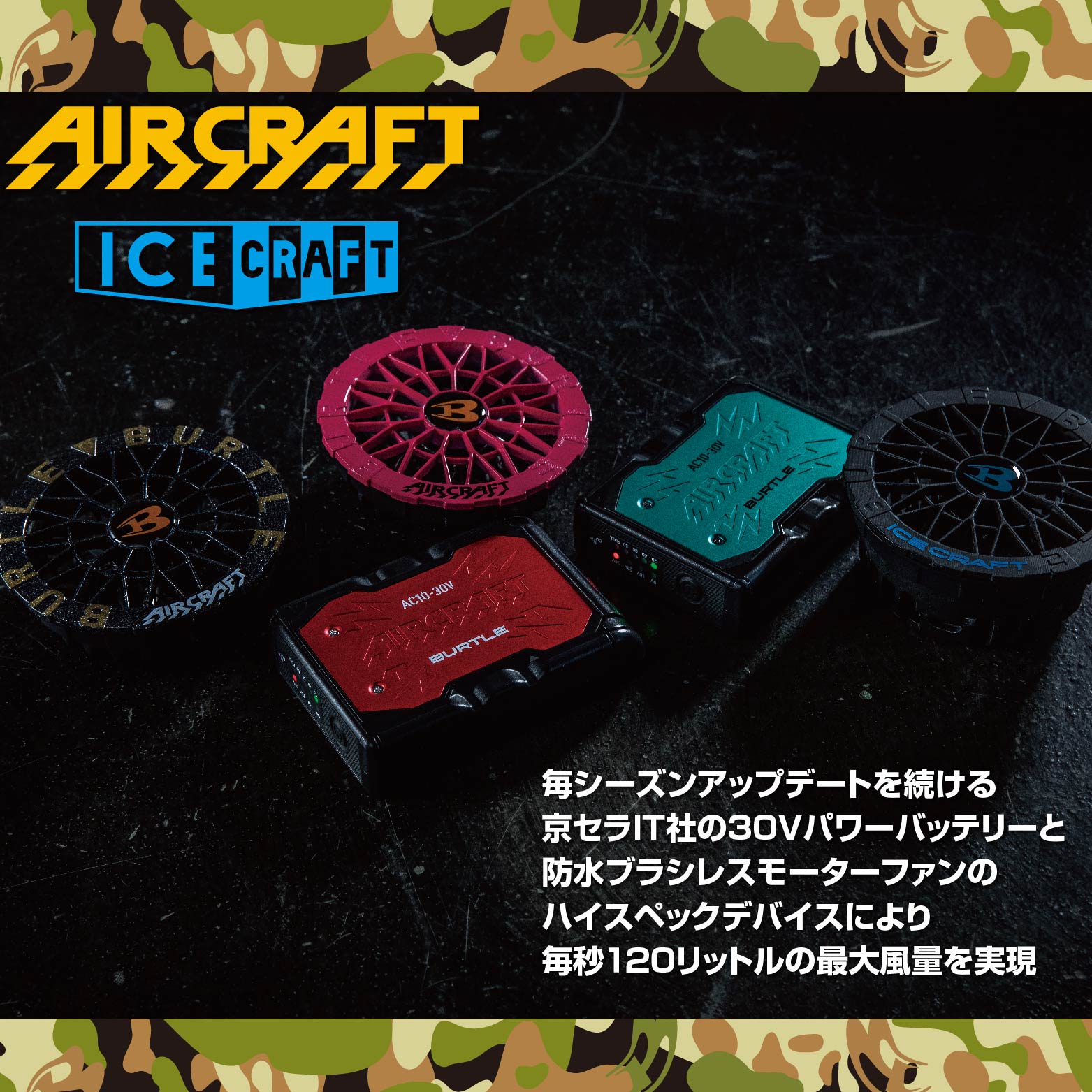 一部在庫!! 2026 最新 バートル BURTLE 空調服 30V バッテリー ファン セット カラー ファン ペルチェ ファン付きウェア用 空調 作業 服【AC10】【AC10-1】【AC10-2】【IC10-1】エアークラフト リチウムイオンバッテリー