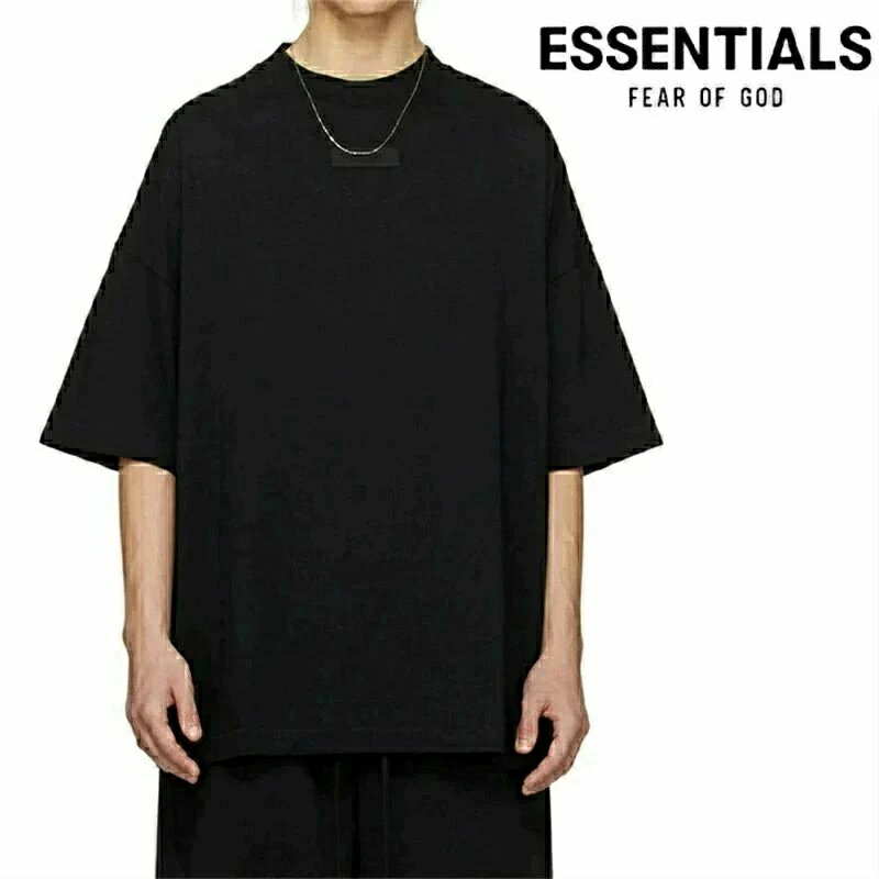 樂天商城 - エッセンシャルズ Tシャツ FOG ESSENTIALS ブラック 半袖 オーバーサイズ バックプリント Essentials Tee メンズ レディース フィアオブゴッド 正規品 Fear Of God Essentials [衣類]ユ00582