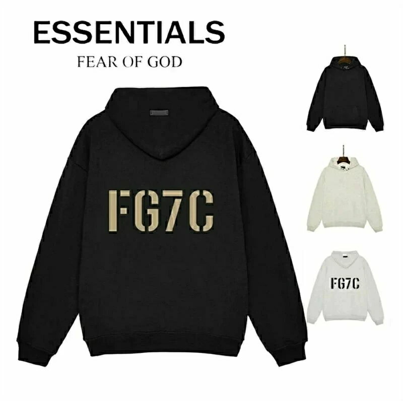 Rakuten - ESSENTIALS パーカー 人気 大きいサイズ プルパーカー フード付き 長袖トップス トレーナー ストリート スウェット FG7C カジュアル 無地 シンプル プルオーバースウェット メンズ レディース 春 秋 冬服