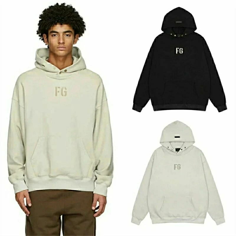 乐天商城 - FG エッセンシャルズ パーカー トップス レディース メンズ スウエット ジャージ シンプル 男女兼用 ブランド レディース パーカー フード付き ビッグサイズ 春秋 冬 カジュアル