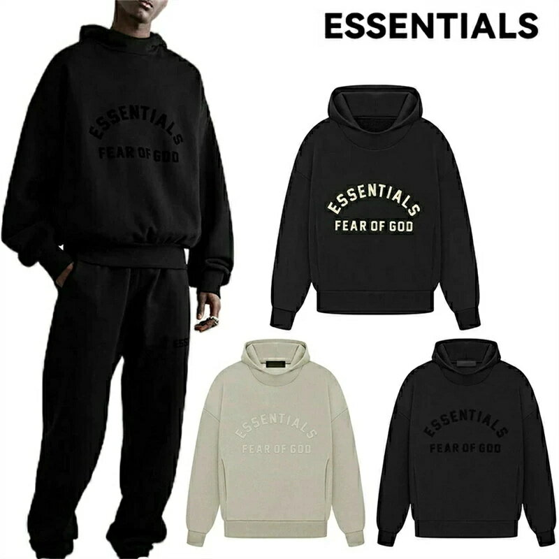 Rakuten - ESSENTIALS 23SS エッセンシャルズ パーカー トップス メンズ スウエット ジャージ シンプル 男女兼用 ブランド レディース パーカー フード付き ビッグサイズ 春秋 冬 カジュアル [並行輸入品]