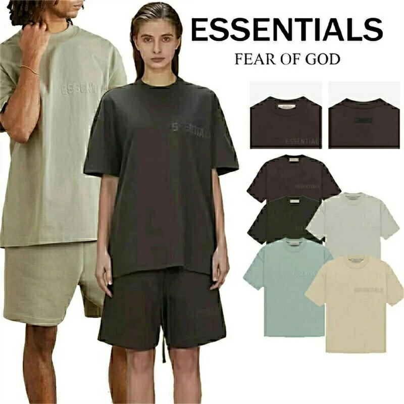 樂天商城 - FOG ESSENTIALS ロゴ 半袖シャツ Tシャツ T-shirt エッセンシャルズ 両面ロゴ メンズ レディース オーバーサイズ オフホワイト フィアオブゴッド Fear Of God　ユニセックス 春夏 夏 半袖 正規品 男女兼用